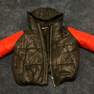 Dress Decode Cropped Jacket in black and red